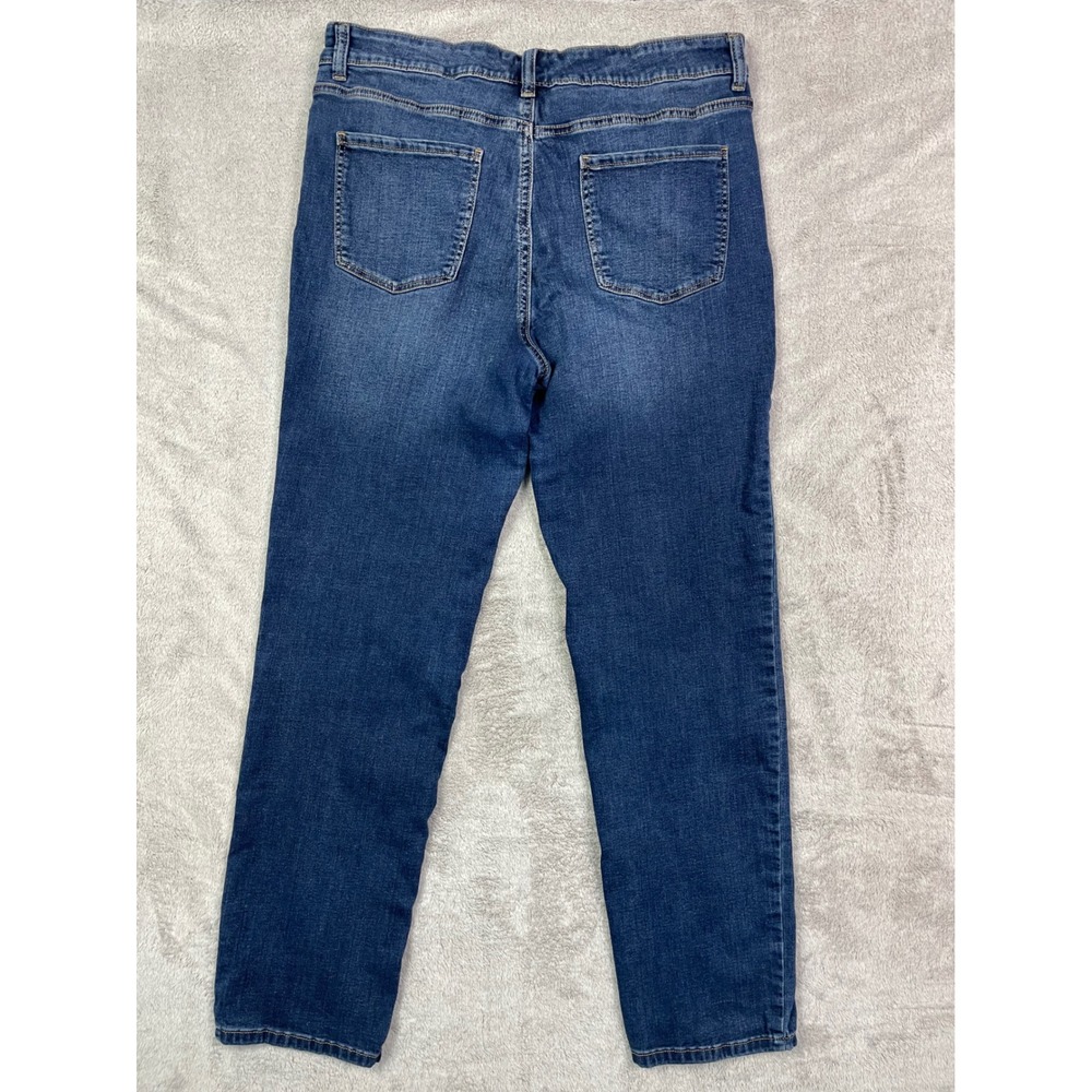 Talbots Jeans Womens 12 High Waist Straight Blue Denim Simply Flattering Stretch - Picture 2 of 14